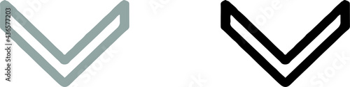 triangle arrow icon on white background