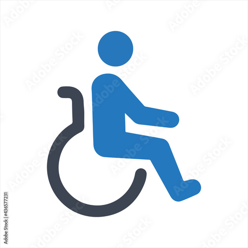 Disability icon. Vector and glyph
