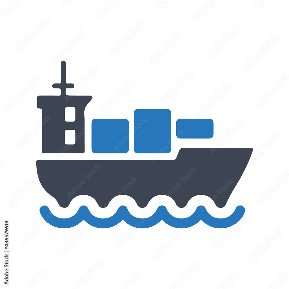 Cruise ship icon. Vector and glyph Cruise ship icon. Vector and glyph