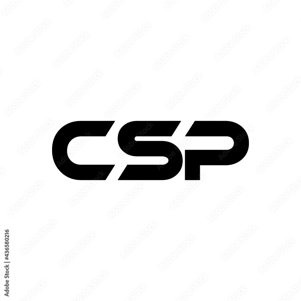 Vettoriale Stock CSP letter logo design with white background in ...