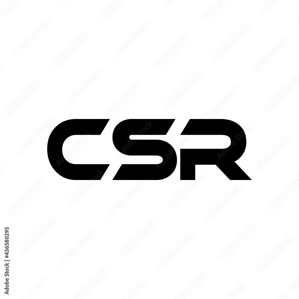 CSR letter logo design with white background in illustrator, vector logo modern alphabet font overlap style. calligraphy designs for logo, Poster, Invitation, etc.
