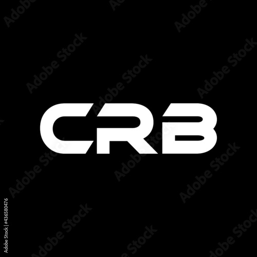CRB letter logo design with black background in illustrator, vector logo modern alphabet font overlap style. calligraphy designs for logo, Poster, Invitation, etc. 