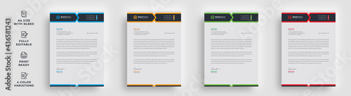 letterhead flyer business corporate creative unique professional trendy official newsletter template design with logo