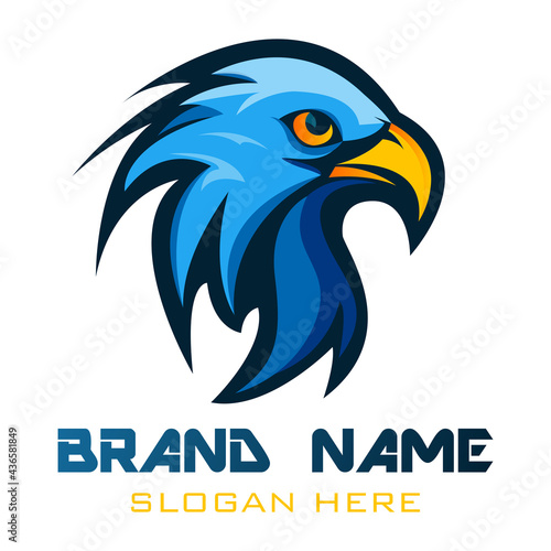 Eagle head vector illustration, can be used for mascot, logo, apparel and more. Bald eagle illustration on white background. vector illustration