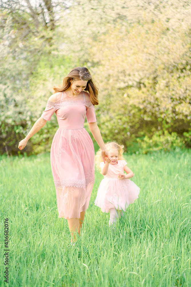 mom and daughter for a walk mom and daughter for a walk