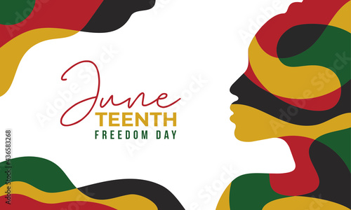 Juneteenth Freedom Day Abstract Vector Illustration photo
