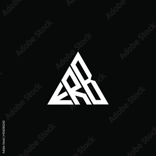 E R B letter logo abstract creative design. E R B unique design
