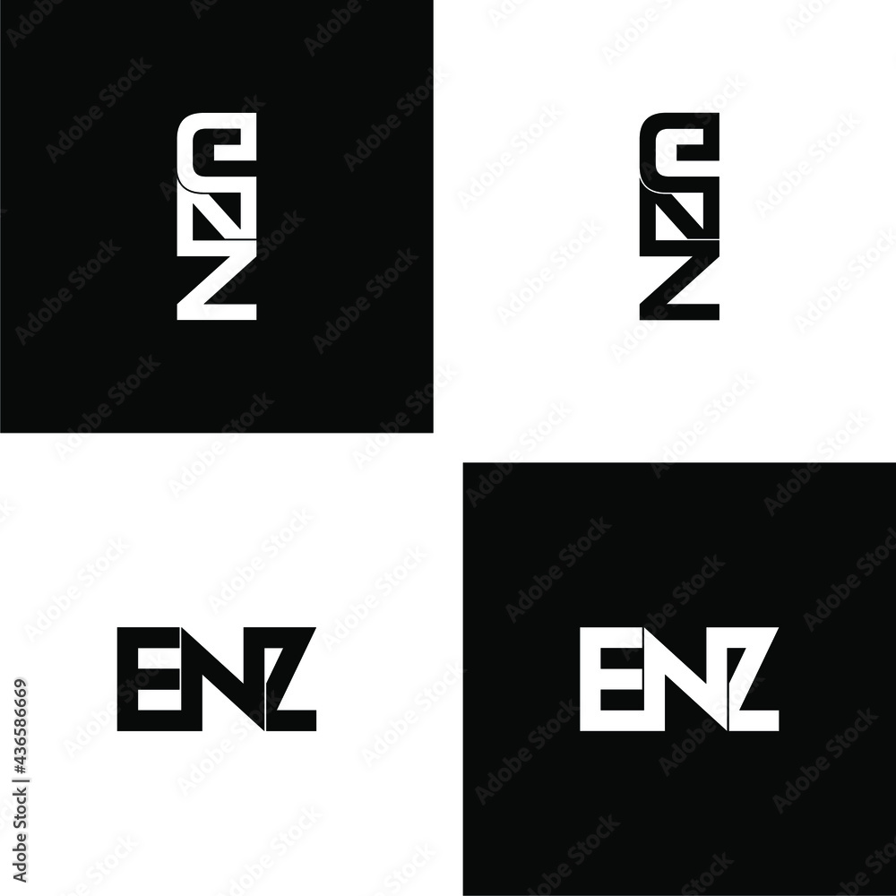 enz letter original monogram logo design enz letter original monogram logo design