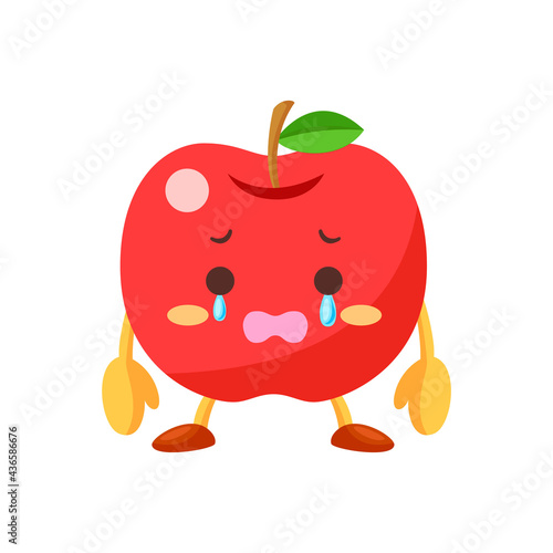 涙を流す林檎のキャラクター