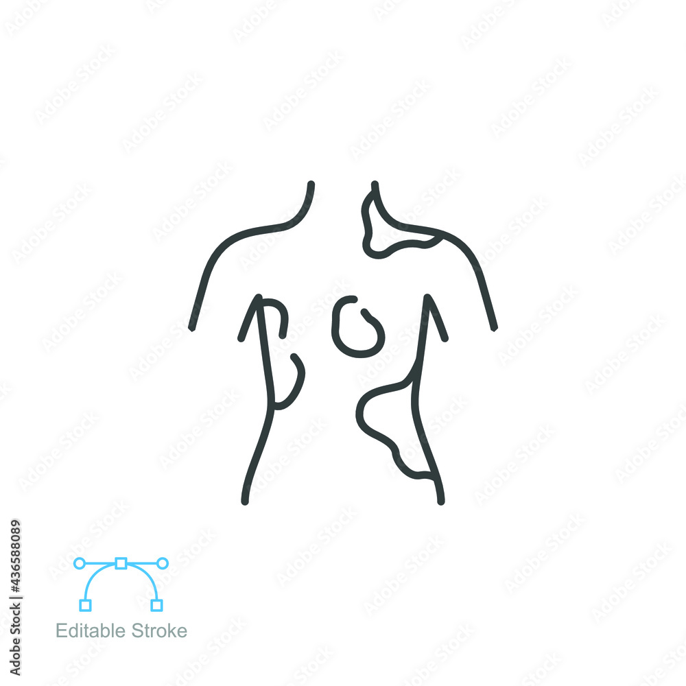 Obraz premium Contact Dermatitis icon. psoriasis, rash, allergic, problem. Allergy symptoms Dermatological diseases. eczema body Itchy spots. Editable stroke Vector illustration design on white background EPS 10