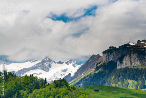 landscape with clouds and mountains - Säntis