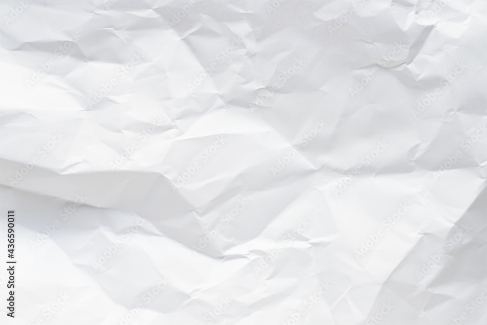 Fototapeta premium White crumpled paper texture background.