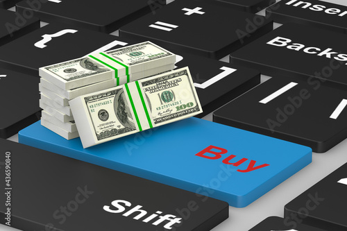 online shopping on white ba...