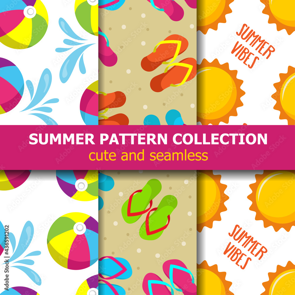 custom made wallpaper toronto digitalsummer pattern collection. Beach theme. Summer banner
