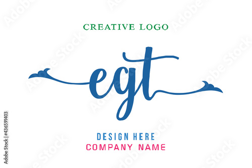 EGT lettering logo is simple, easy to understand and authoritative photo