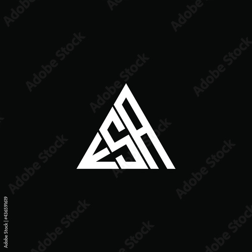 E S A letter logo abstract creative design. E S A unique design