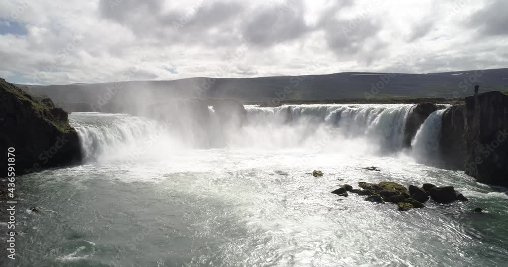 Aerial view over Godafoss waterfall, Iceland
Godafoss is a waterfall in northern Iceland, Drone view , February 2021
Aerial view over Godafoss waterfall, Iceland
Godafoss is a waterfall in northern Iceland, Drone view , February 2021