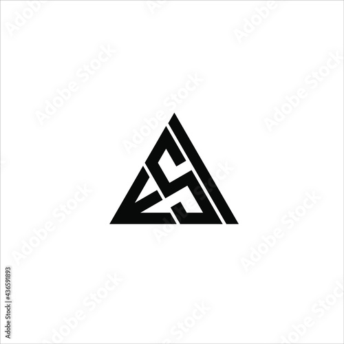 E S I letter logo abstract creative design. E S I unique design