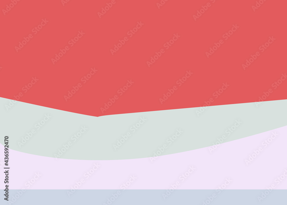 Fototapeta premium Geometric landscape generative art poster illustration