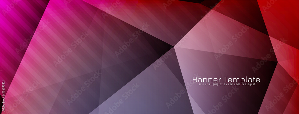 Fototapeta premium Modern colorful geometric polygon design banner