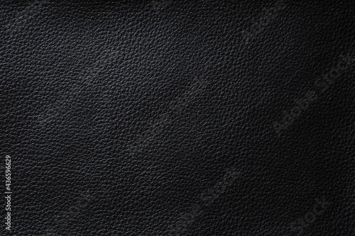 Close up of black leather texture can be use as background