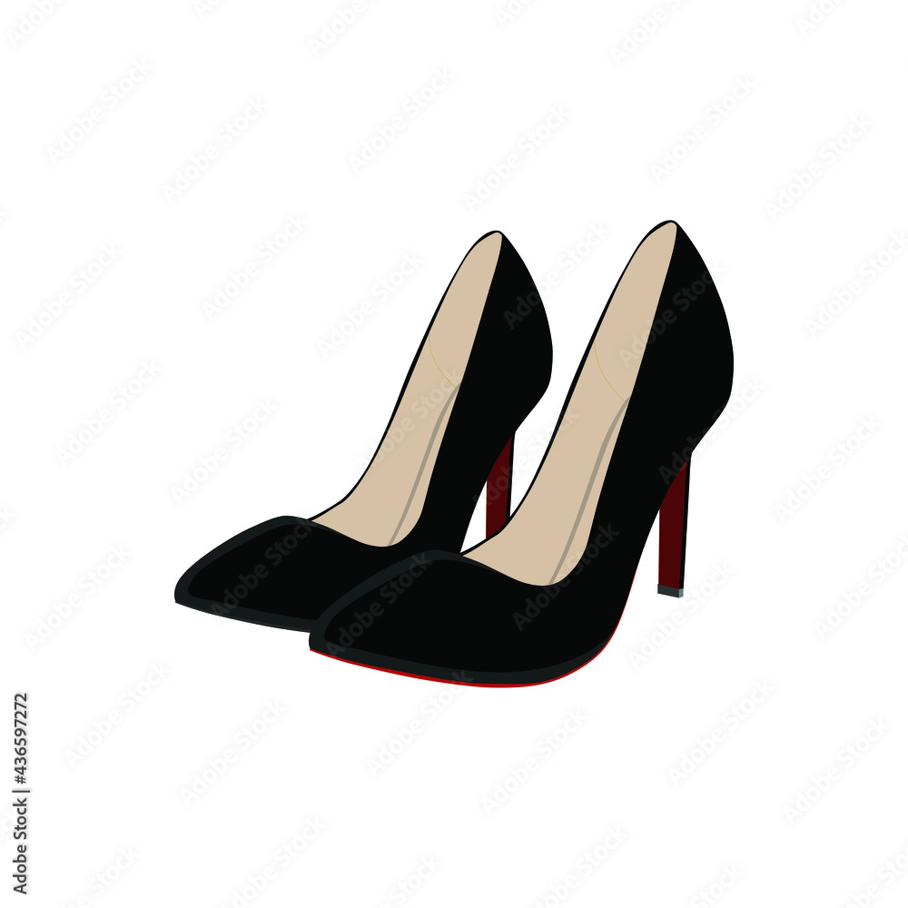 black high heels isolated on white background black high heels isolated on white background