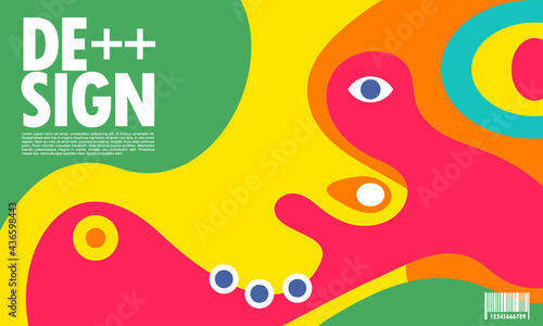 Vector colorful liquid abstract background pattern. can be used as a landing page on the web and more