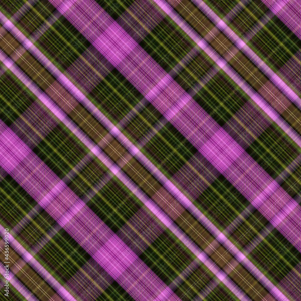 Plaid diagonal Pattern. Tartan colorful Background. Raster illustration. Plaid diagonal Pattern. Tartan colorful Background. Raster illustration.