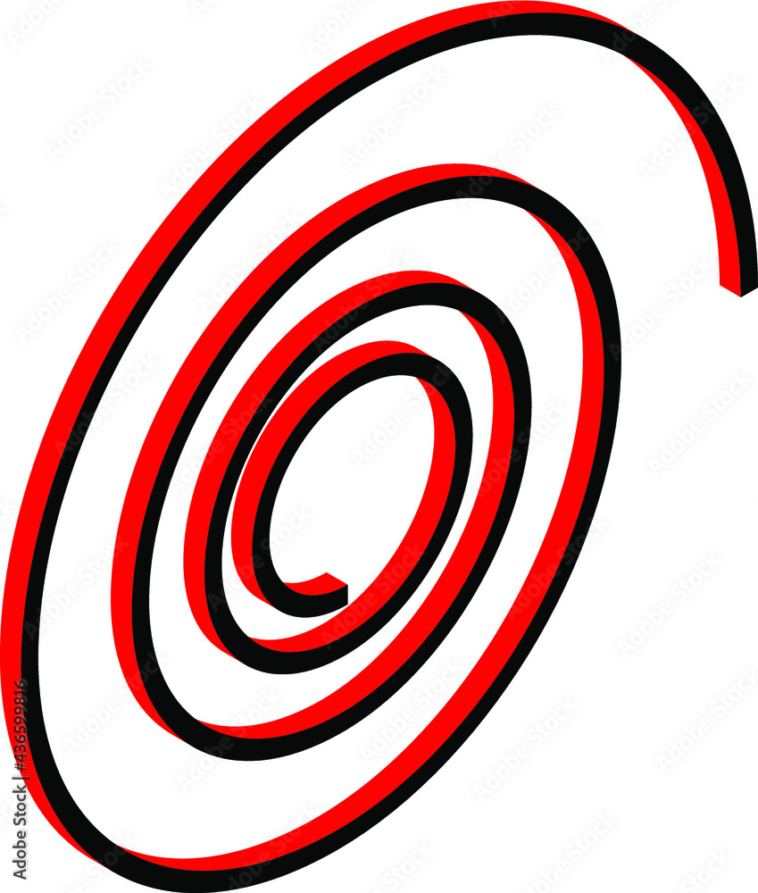 spiral icon vector image. Helice sign spiral icon vector image. Helice sign
