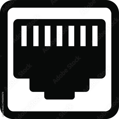 Ethernet WAN icon vector