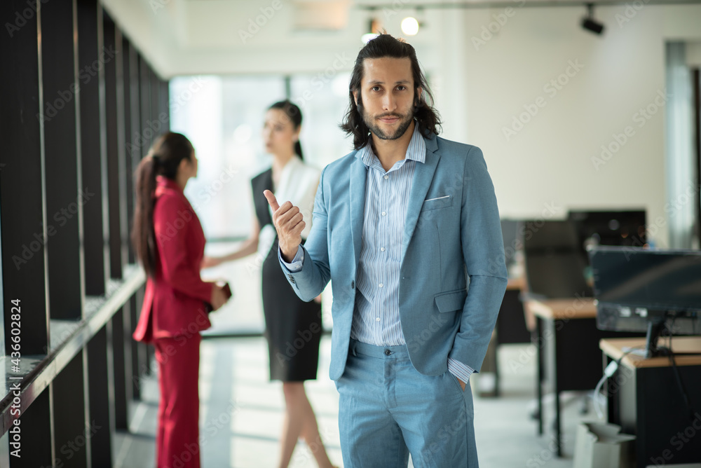 group of young business office corporate