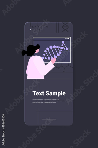 scientist working with DNA researcher making experiment in lab DNA testing genetic diagnosis concept