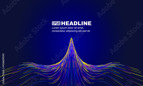 The lines of color come together like an eagle spreading its wings。