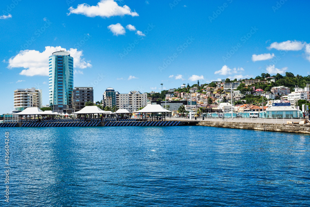harbor area of Fort-de-France, the capital of France's Caribbean overseas department of Martinique, Lesser Antilles harbor area of Fort-de-France, the capital of France's Caribbean overseas department of Martinique, Lesser Antilles