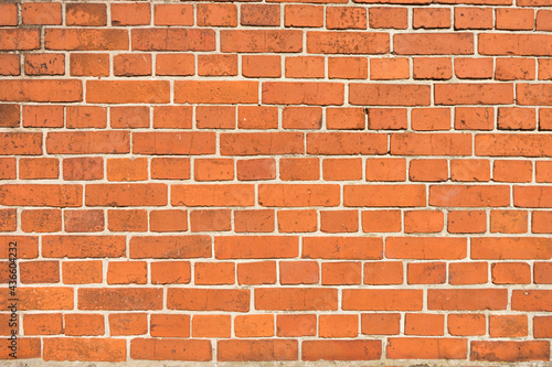 Brick wall with red brick  red brick background.