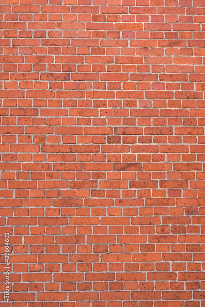 Naklejka premium Brick wall with red brick, red brick background.
