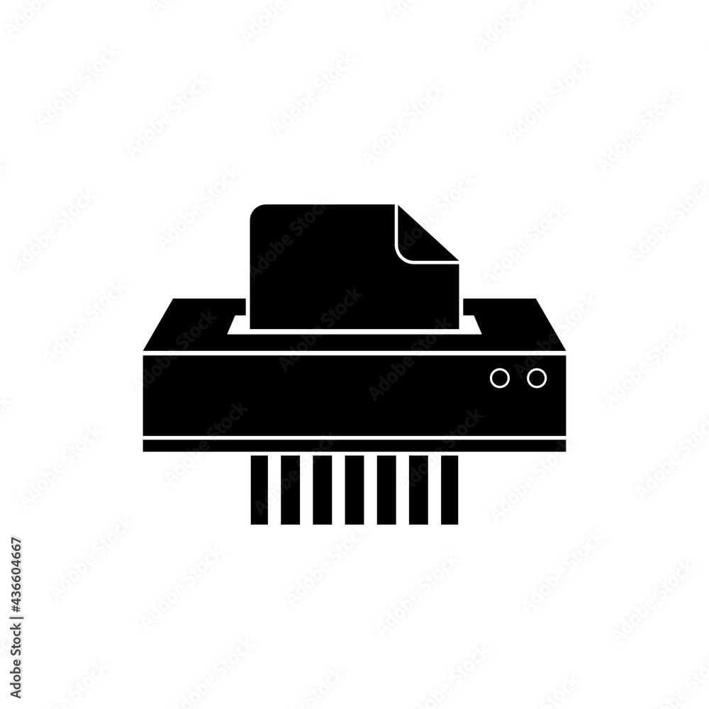 Paper shredder icon isolated on white background Paper shredder icon isolated on white background