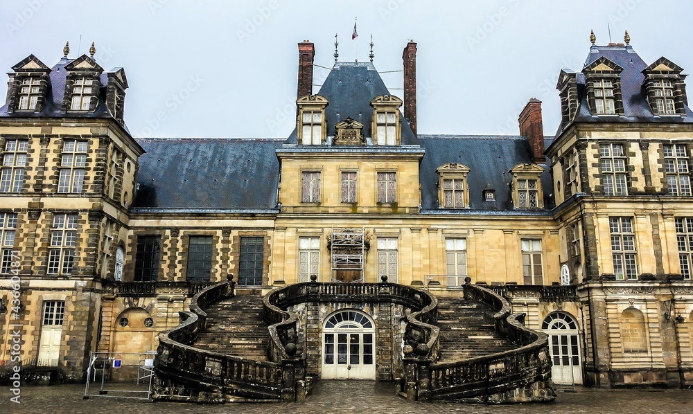 Fototapeta premium Fontainebleau Palace (Chateau de Fontainebleau). UNESCO list of World Heritage Sites. Fontainebleau, France