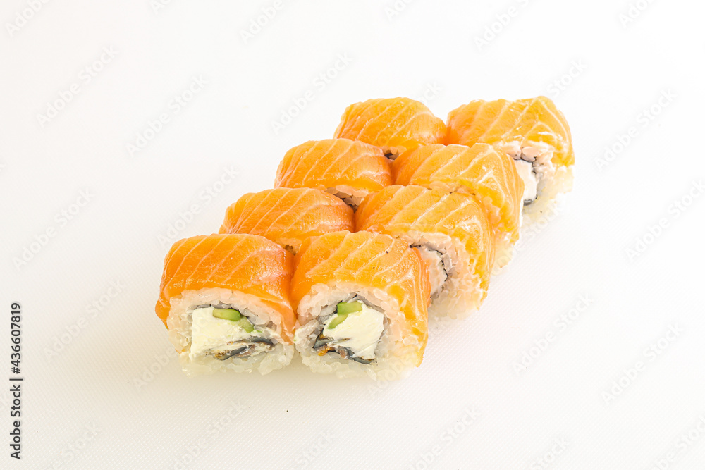 Japanese tradtional roll with salmon Japanese tradtional roll with salmon