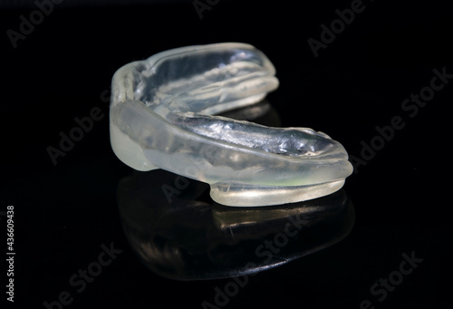 Mouth guard for teeth, boxing sports.