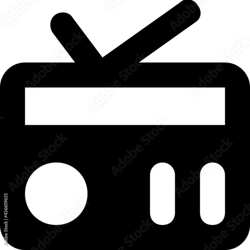 Radio Vector Solid Icon