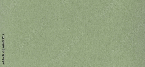 Clean green cardboard paper background texture. Horizontal banner