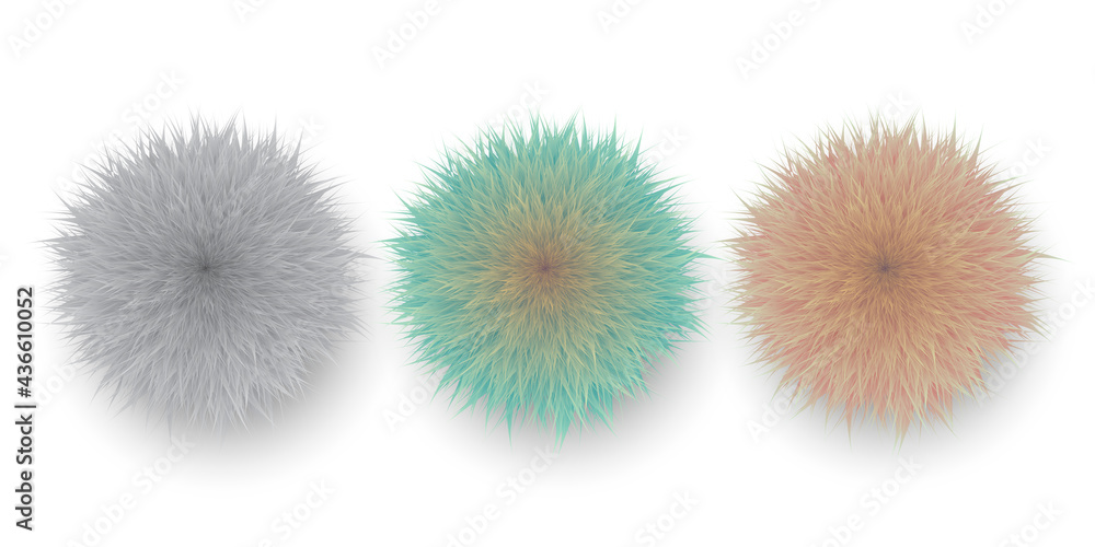 Obraz premium Abstract fur texture with blend effect likes flowers vector illustration fur isolated on white background
