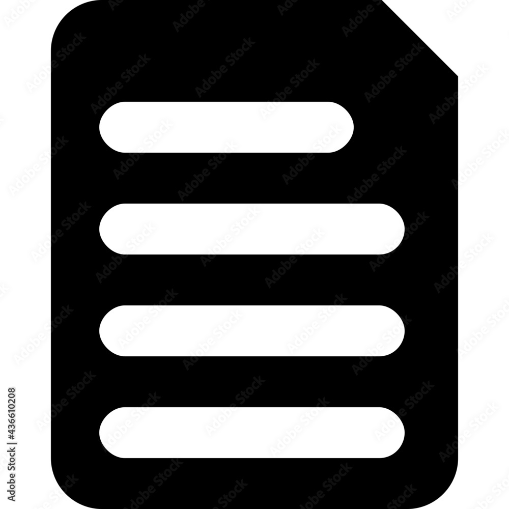 Document Vector Solid Icon Document Vector Solid Icon