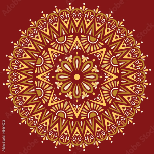 Mandala pattern color Stencil doodles sketch good mood Good for creative and greeting cards, posters, flyers, banners and covers