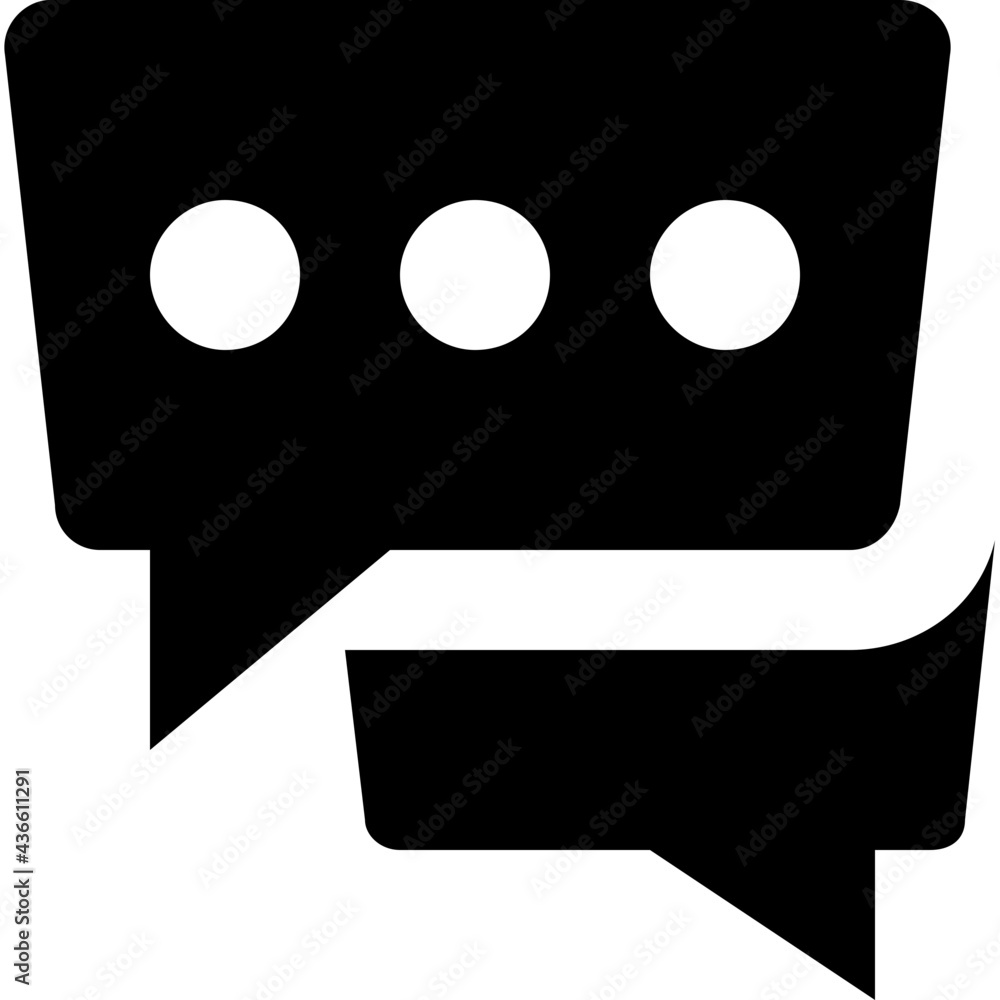 Chatting Vector Solid Icon Chatting Vector Solid Icon