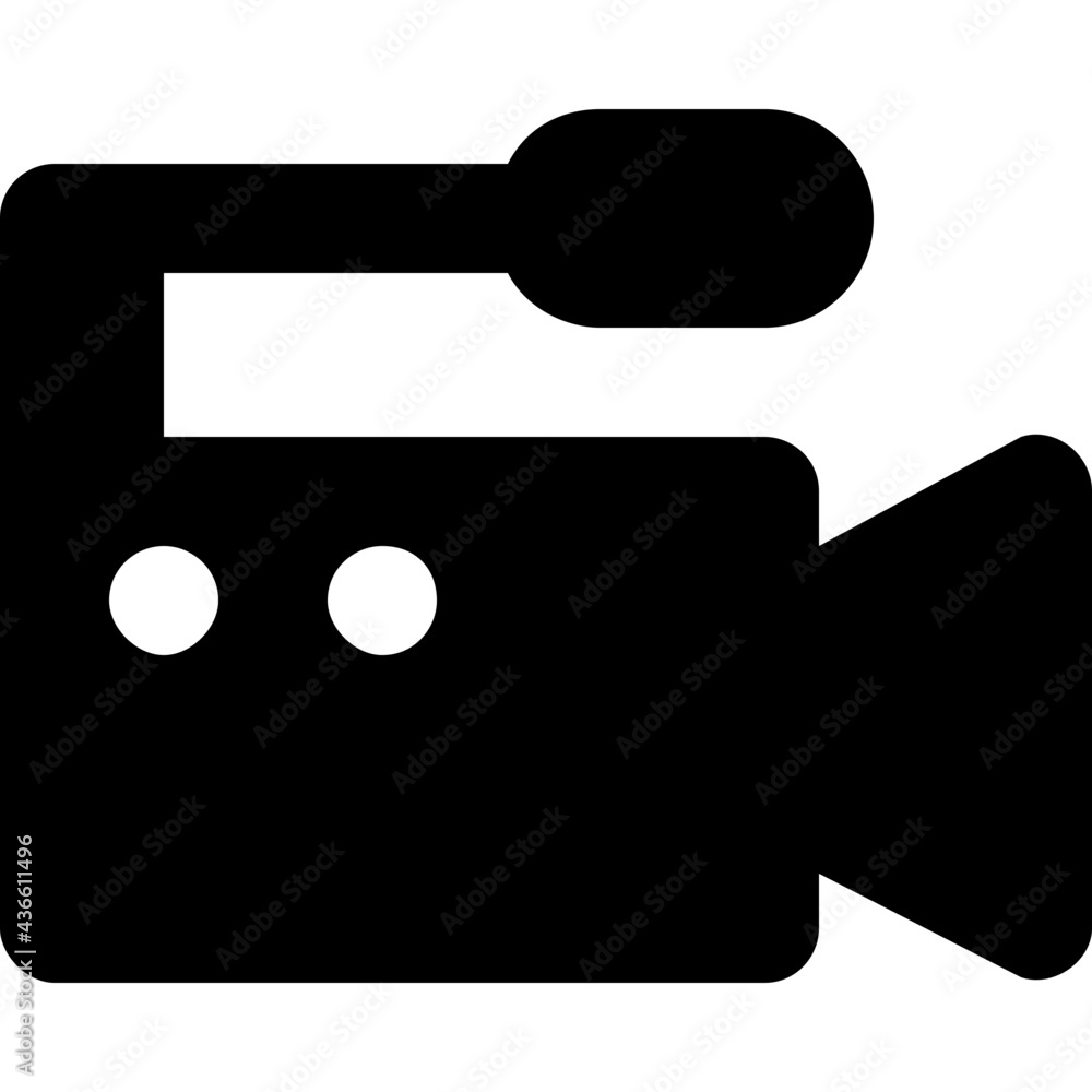 Video Camera Vector Solid Icon Video Camera Vector Solid Icon