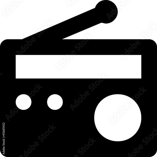 Radio Vector Solid Icon