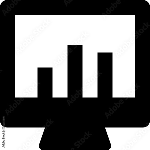 Graph Glyph Vector Icon 