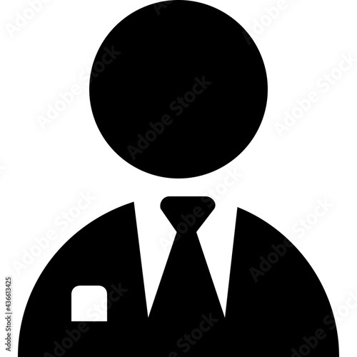 Boss Glyph Vector Icon 